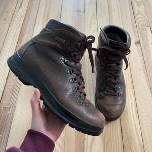 LL Bean Cresta Hiking Boots Mens 10.5 M Brown Leather Gore-Tex Vibram Italy